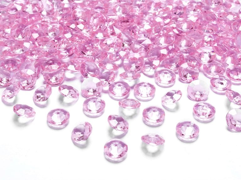 Gyémánt konfetti, világos rózsaszín