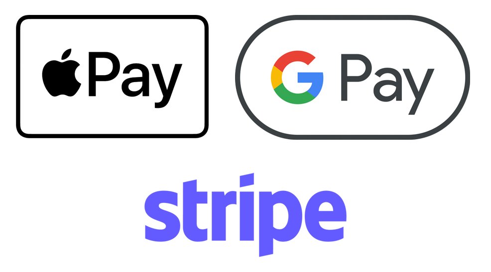 google pay, apple pay, stripe